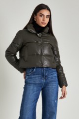 Picture of Cropped faux leather jacket