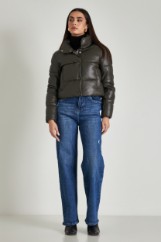Picture of Cropped faux leather jacket
