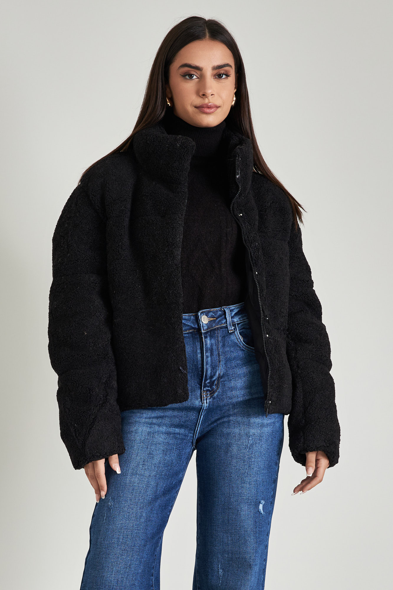 Picture of Teddy coat with high neck