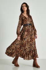 Picture of Animal print dress with belt