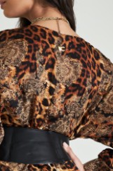 Picture of Animal print dress with belt