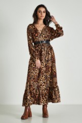 Picture of Animal print dress with belt