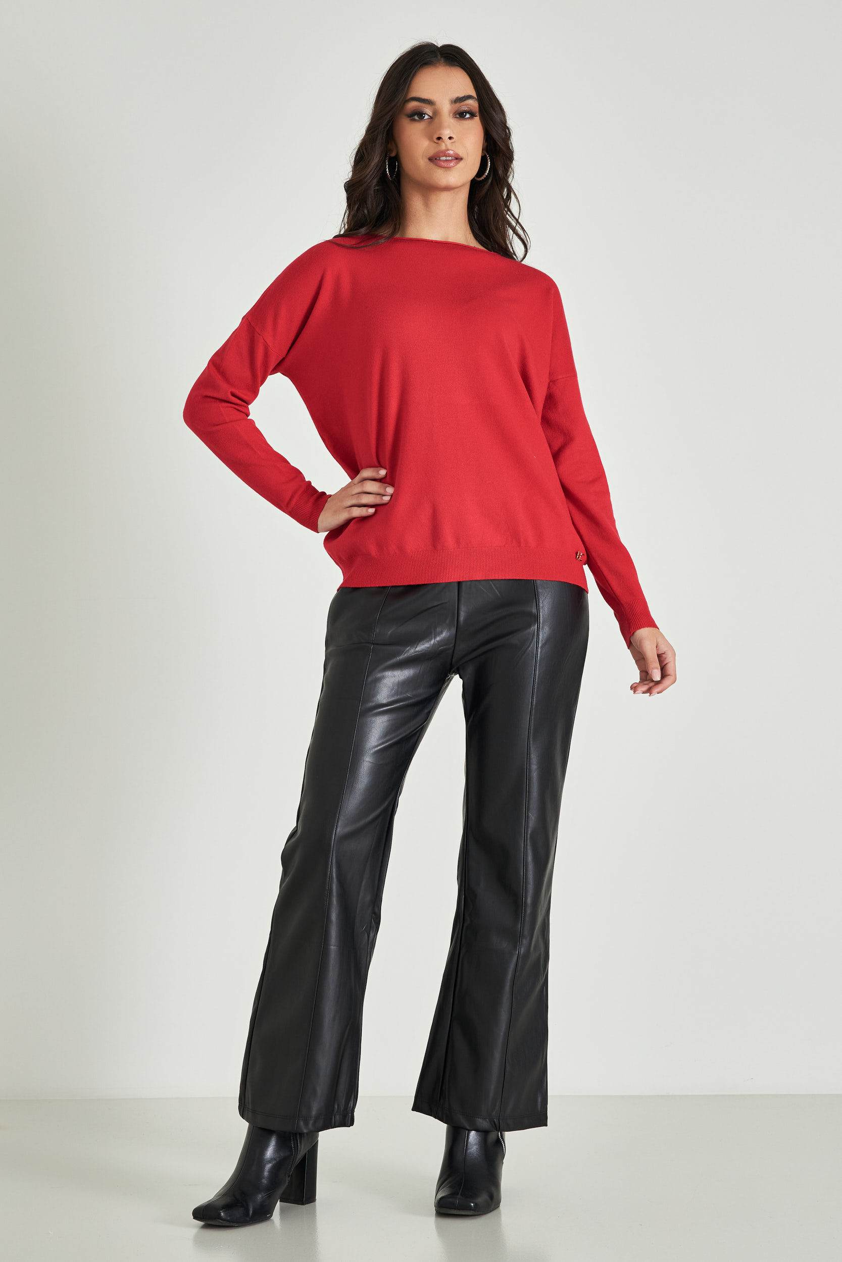 Picture of Wide leg leather pants