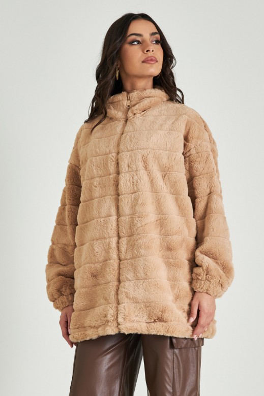 Picture of Fur coat with zipper