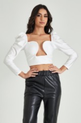 Picture of Satin crop top with cups