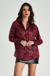 Picture of Printed satin shirt