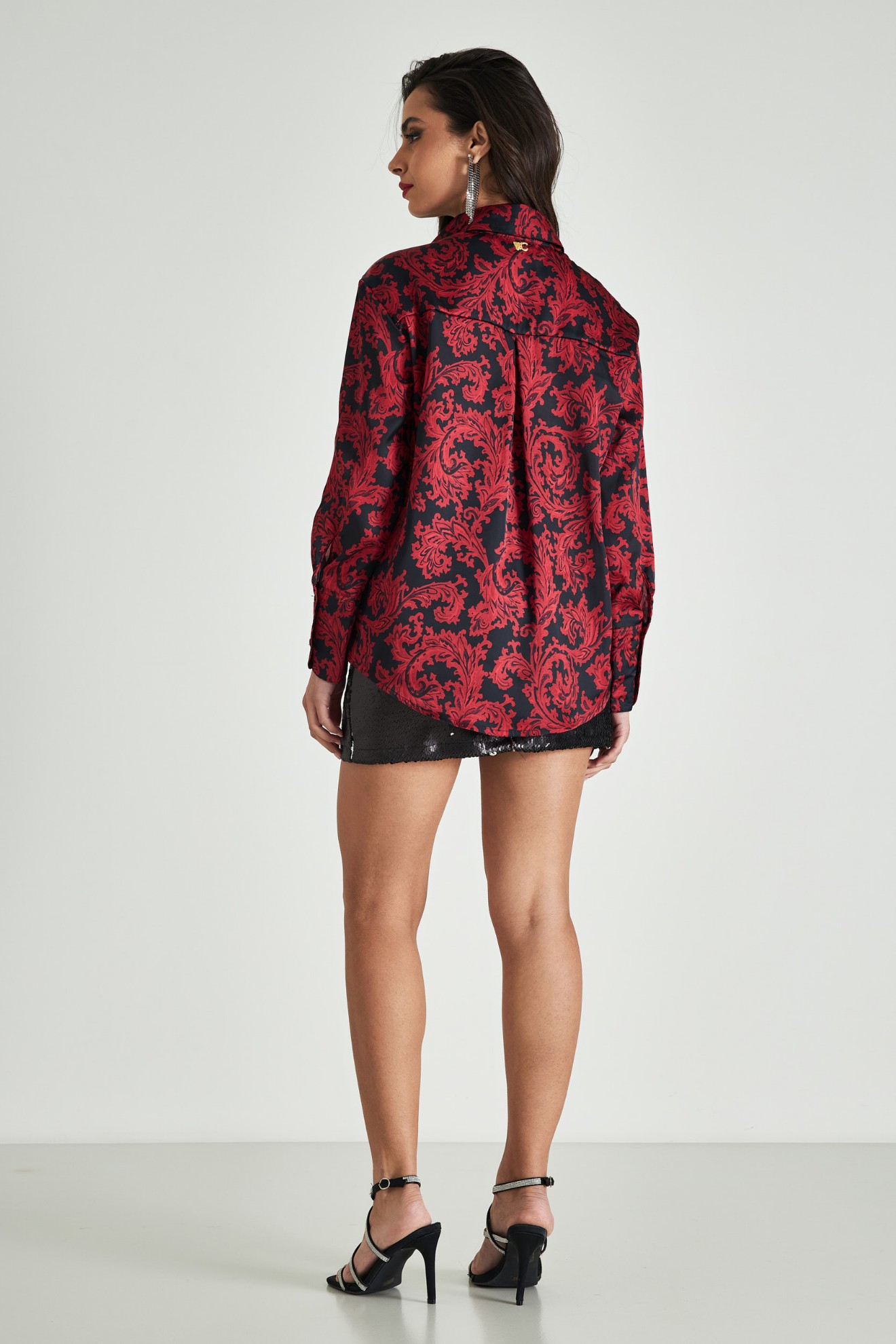 Picture of Printed satin shirt