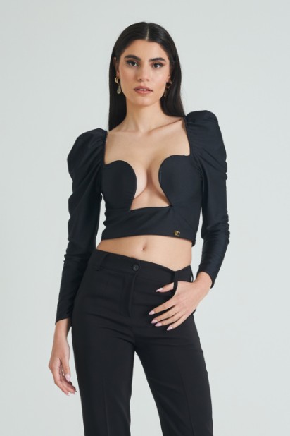 Picture of Satin crop top with cups