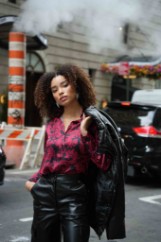 Picture of Printed satin shirt