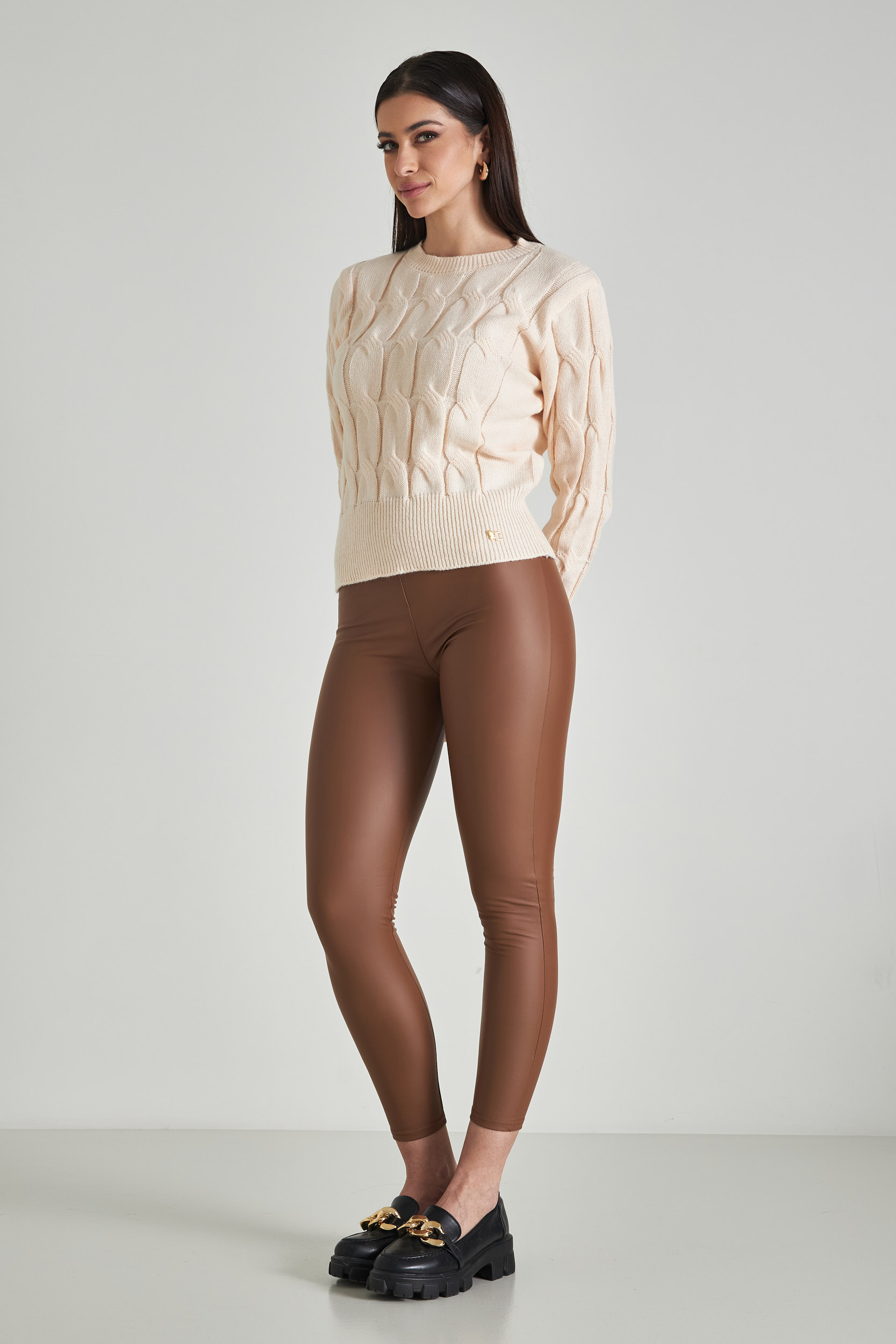 Picture of Faux leather highwaisted leggings