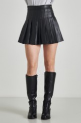 Picture of Pleated faux leather skirt