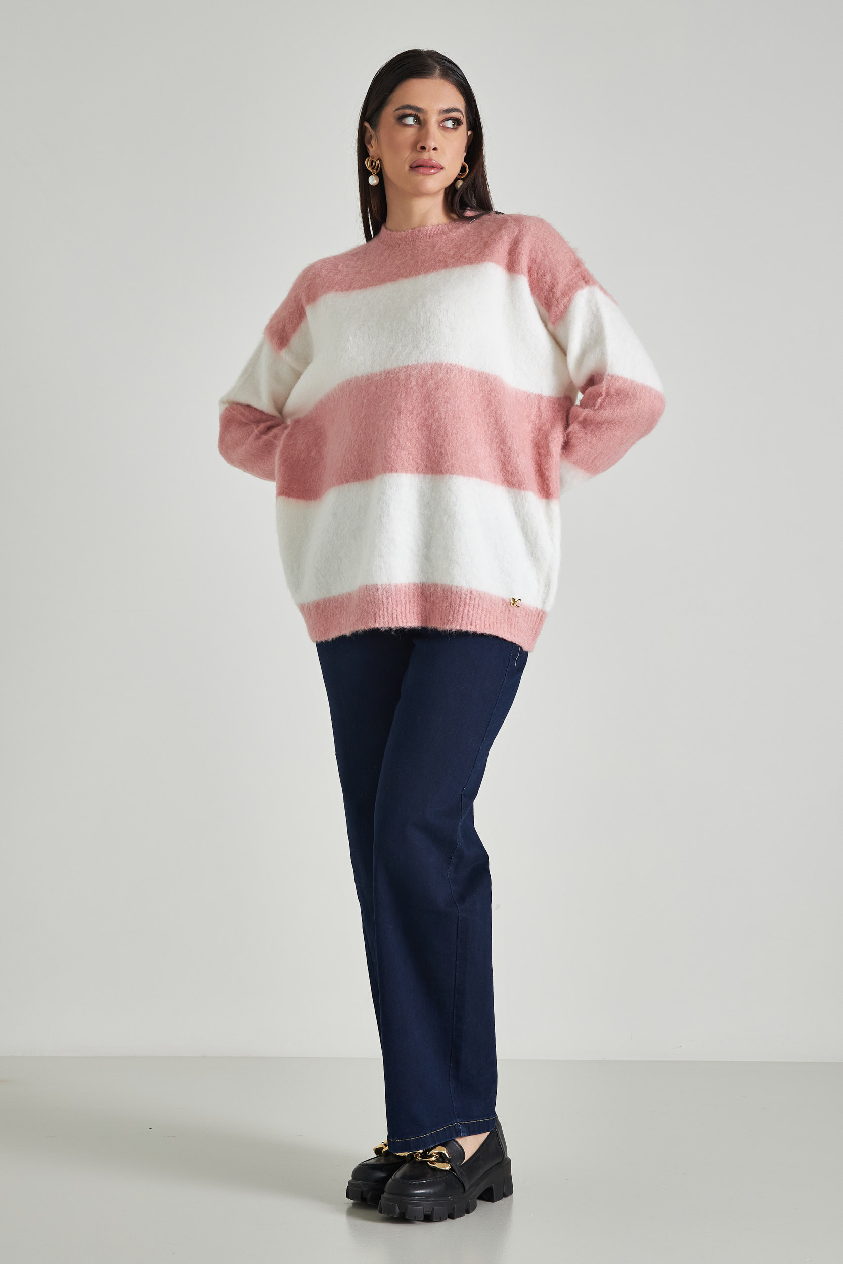 Εικόνα της Πλεκτό oversized ριγέ