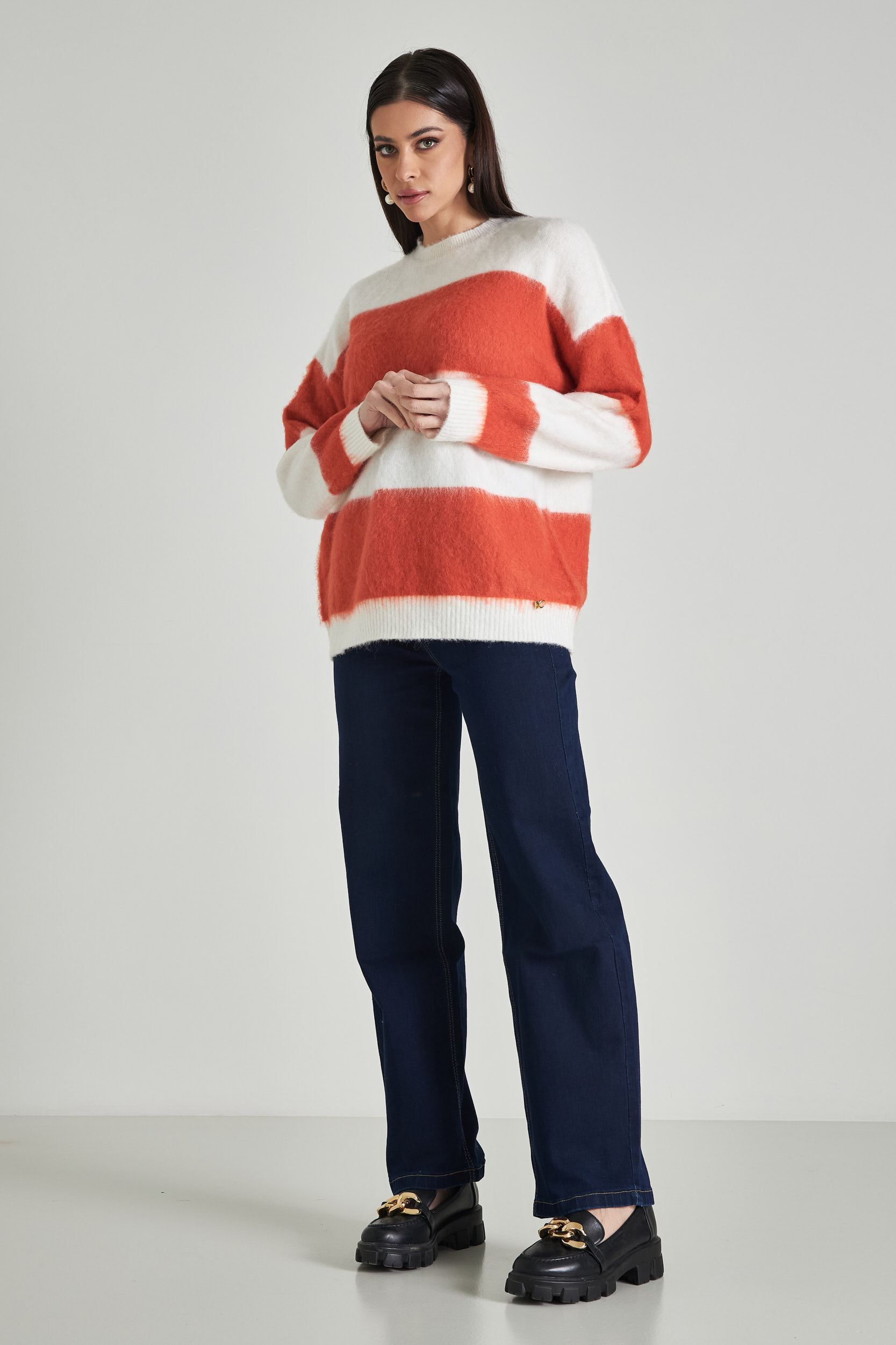 Εικόνα της Πλεκτό oversized ριγέ