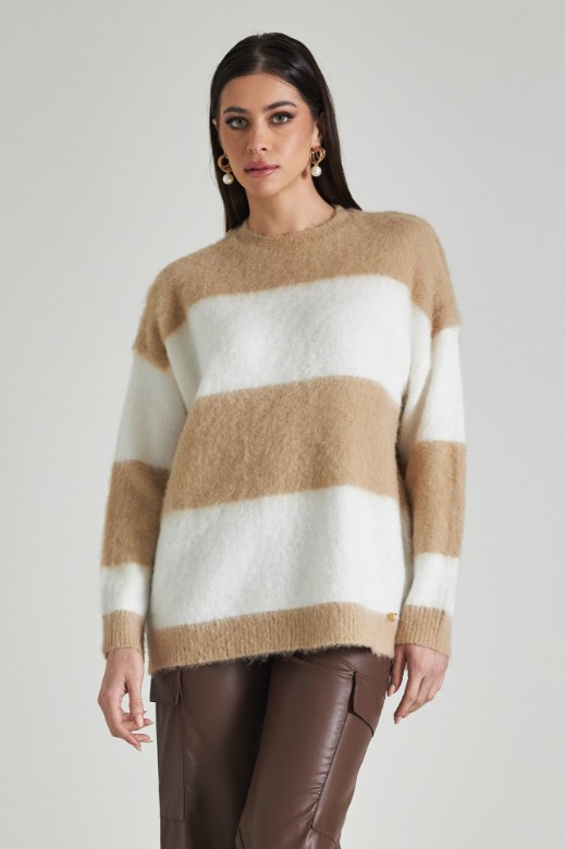 Εικόνα της Πλεκτό oversized ριγέ