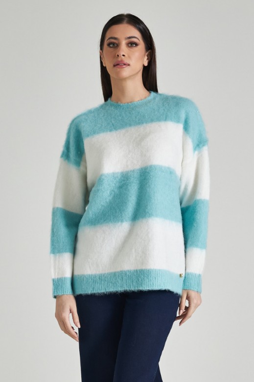 Εικόνα της Πλεκτό oversized ριγέ