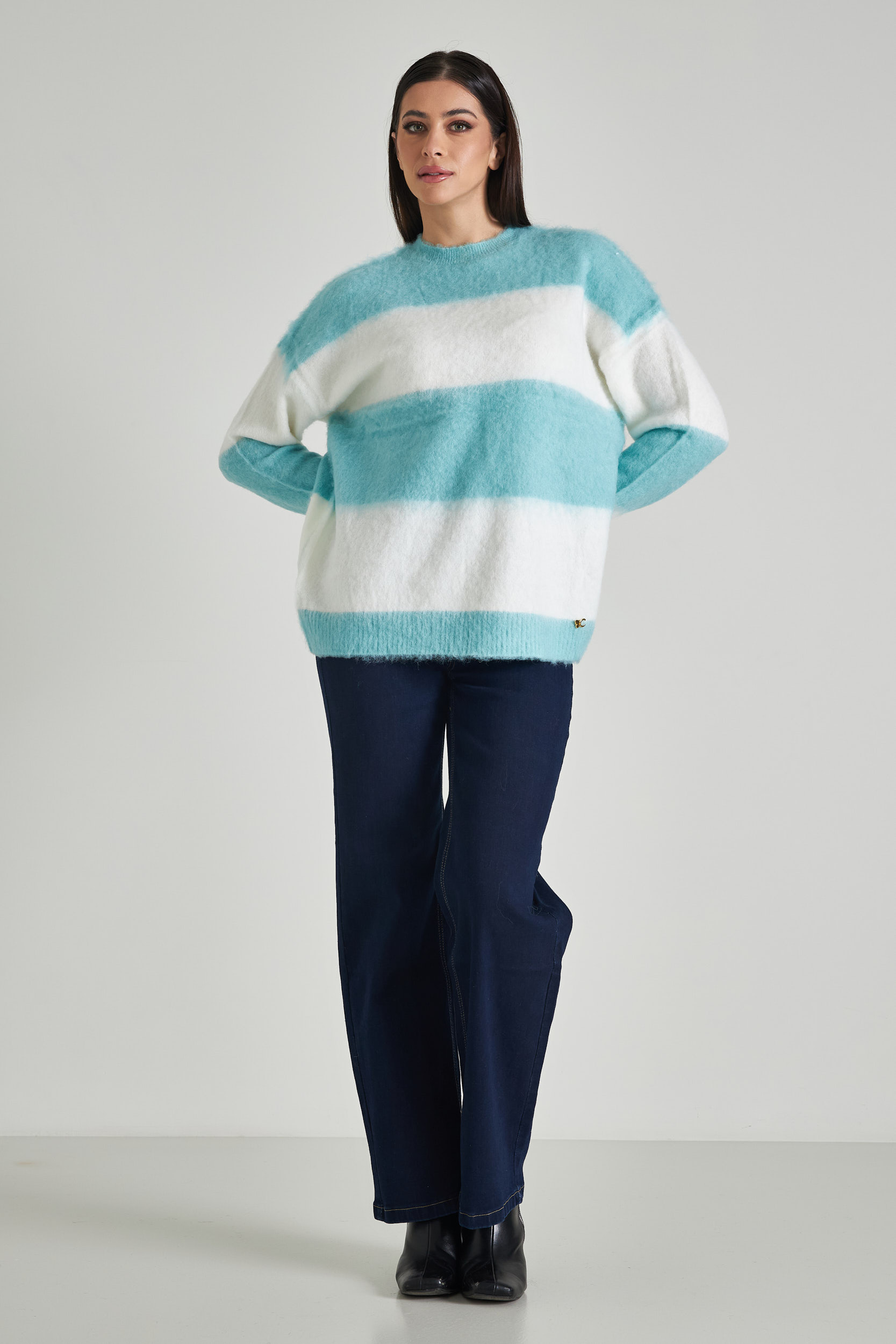 Εικόνα της Πλεκτό oversized ριγέ