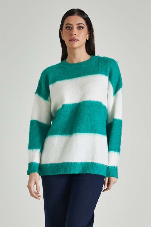 Εικόνα της Πλεκτό oversized ριγέ