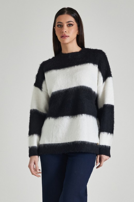 Εικόνα της Πλεκτό oversized ριγέ