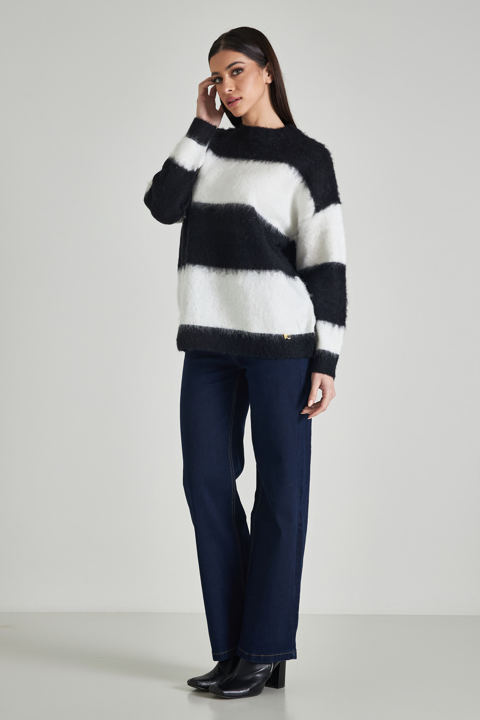 Εικόνα της Πλεκτό oversized ριγέ