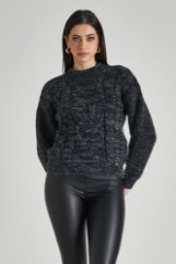Picture of Braided sweater with colorful thread
