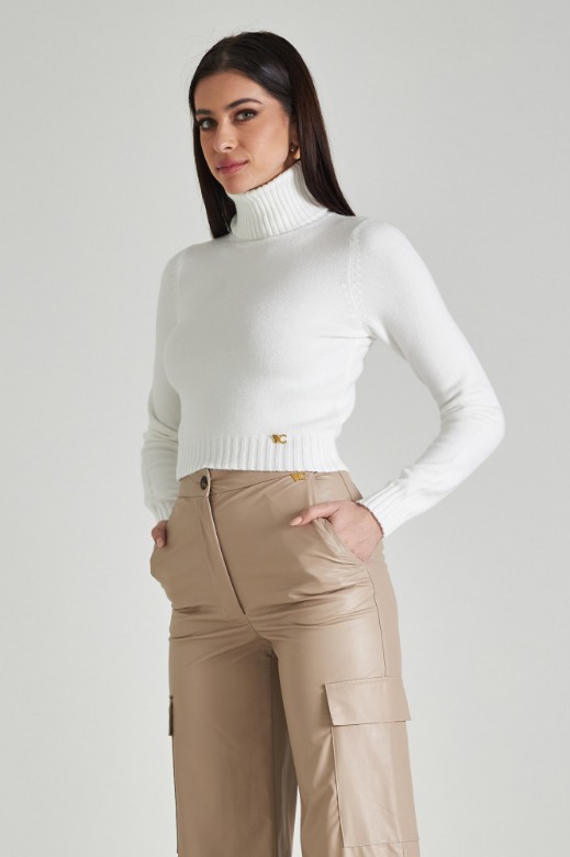 Picture of Cropped high neck sweater