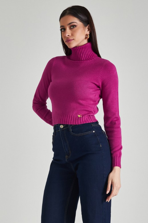 Picture of Cropped high neck sweater