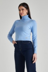 Picture of Cropped high neck sweater