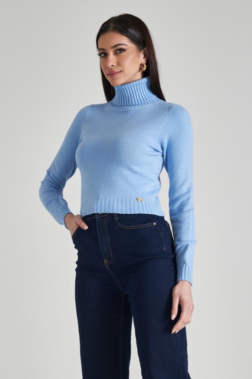 Picture of Cropped high neck sweater