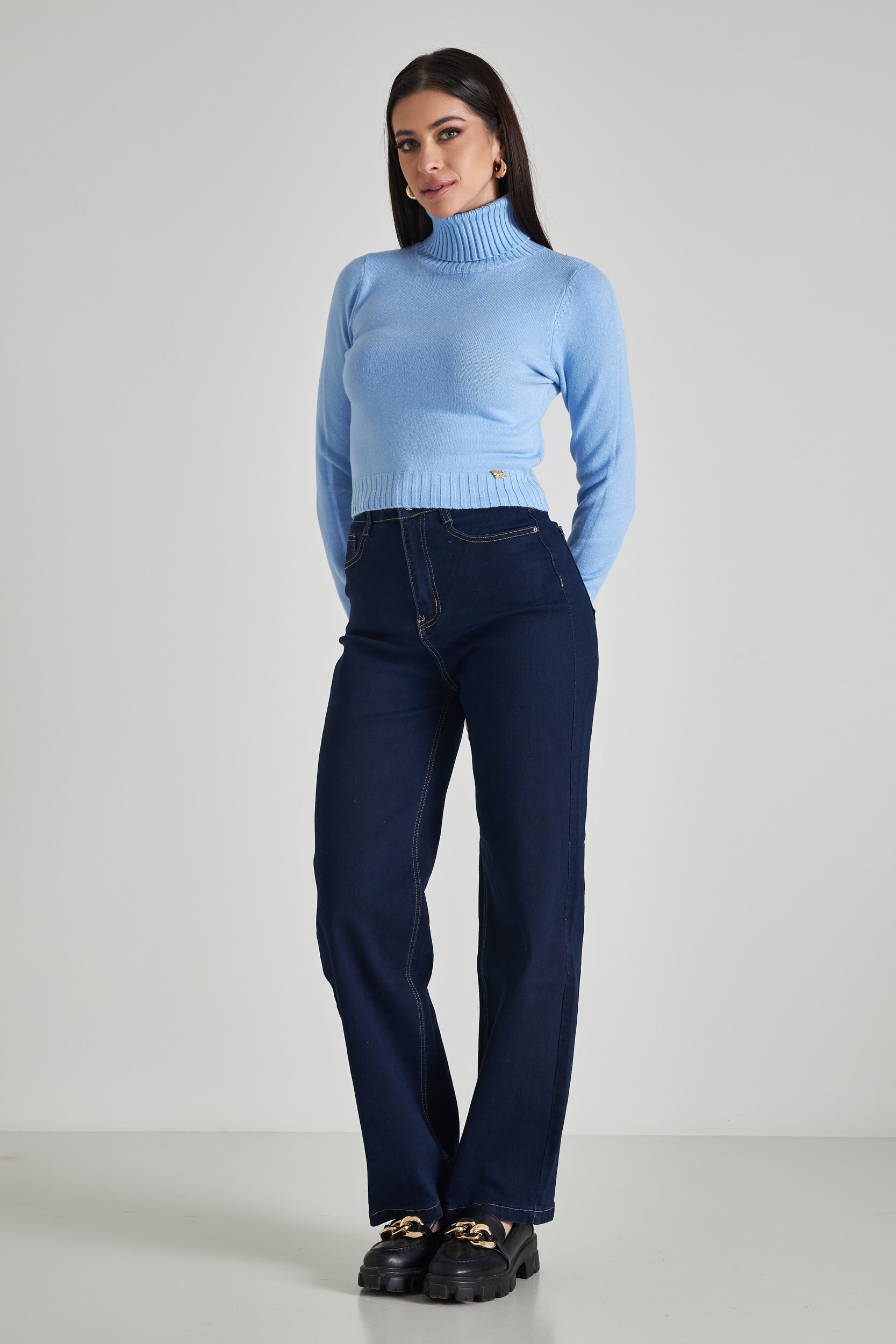 Picture of Cropped high neck sweater