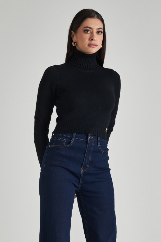 Picture of Cropped high neck sweater