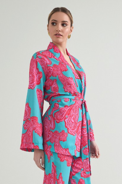 Picture of Printed kimono with belt