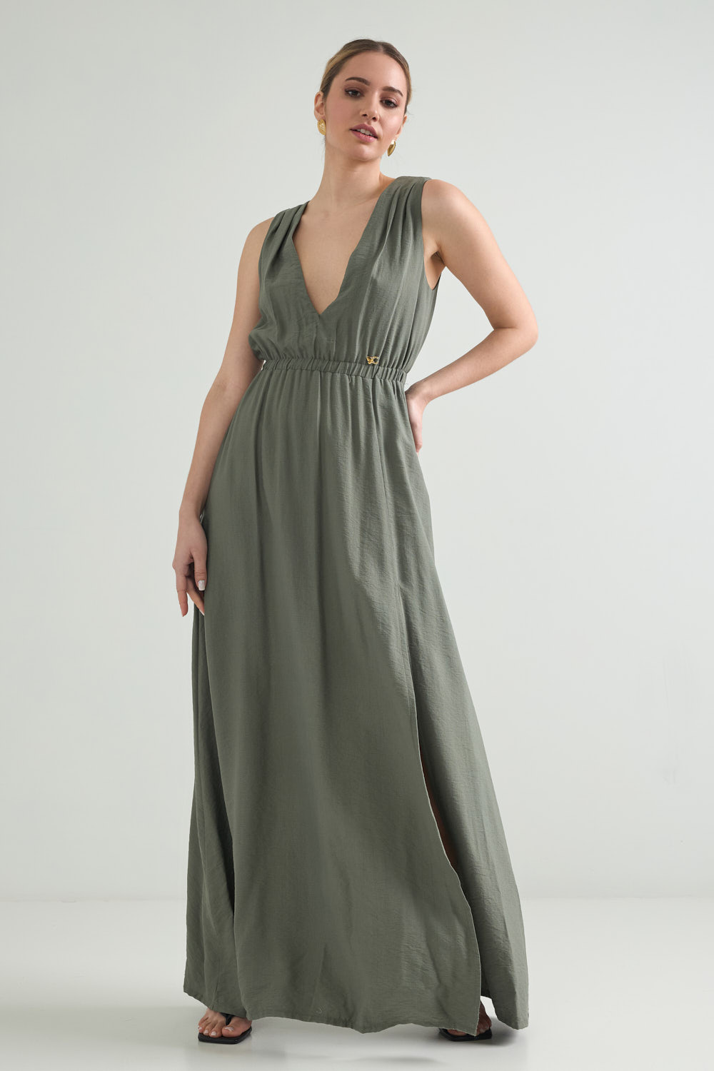 Εικόνα της Φόρεμα μακρύ με βαθύ ντεκολτέ