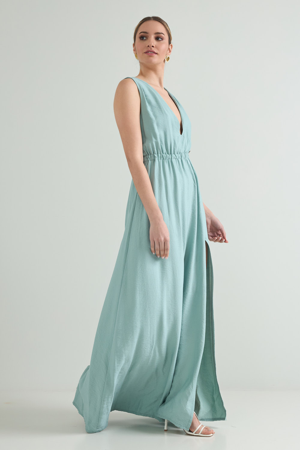 Εικόνα της Φόρεμα μακρύ με βαθύ ντεκολτέ