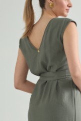 Picture of Belted maxi split dress