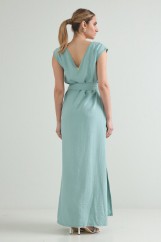 Picture of Belted maxi split dress