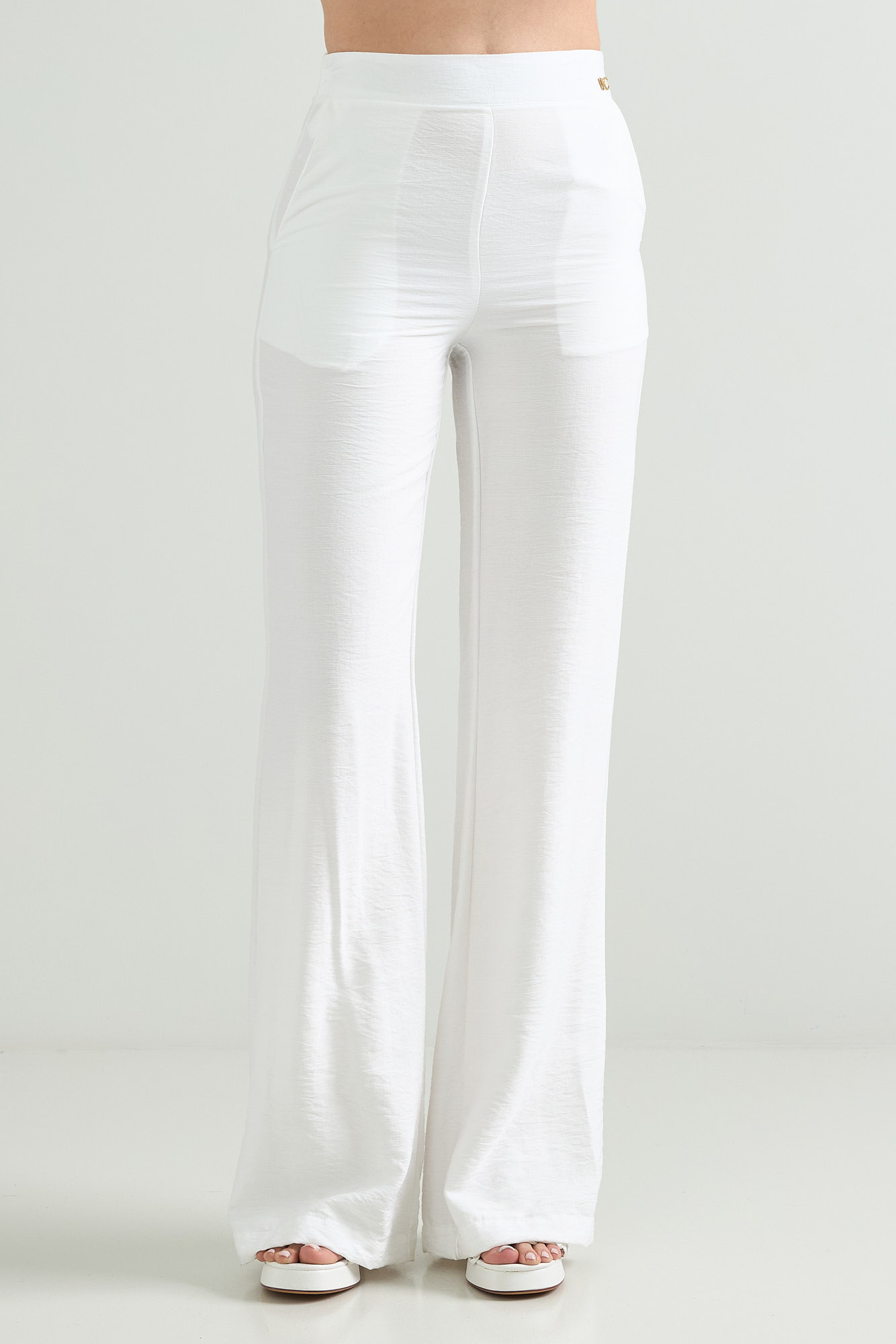 White high waisted wide leg dress pants hotsell