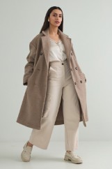 Picture of Long oversized coat with double buttons