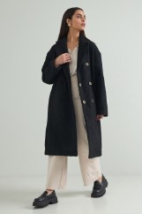 Picture of Long oversized coat with double buttons