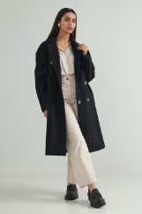 Picture of Long oversized coat with double buttons