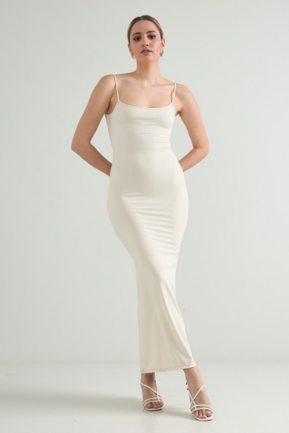 Εικόνα της Mακρύ ελαστικό φόρεμα τιράντα