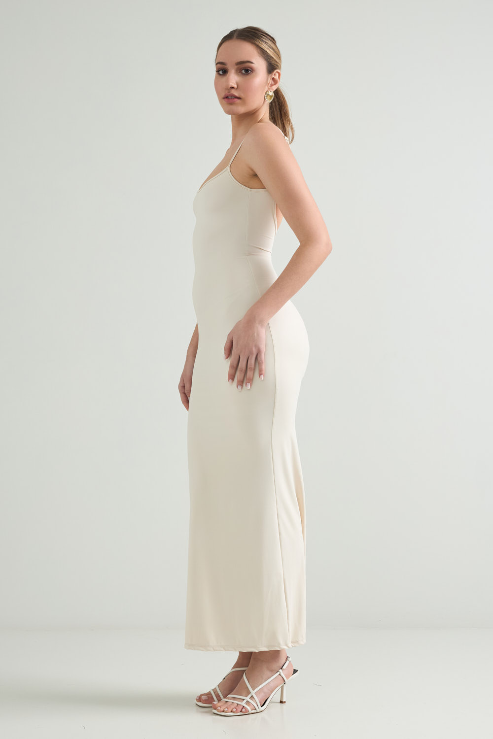 Εικόνα της Mακρύ ελαστικό φόρεμα τιράντα