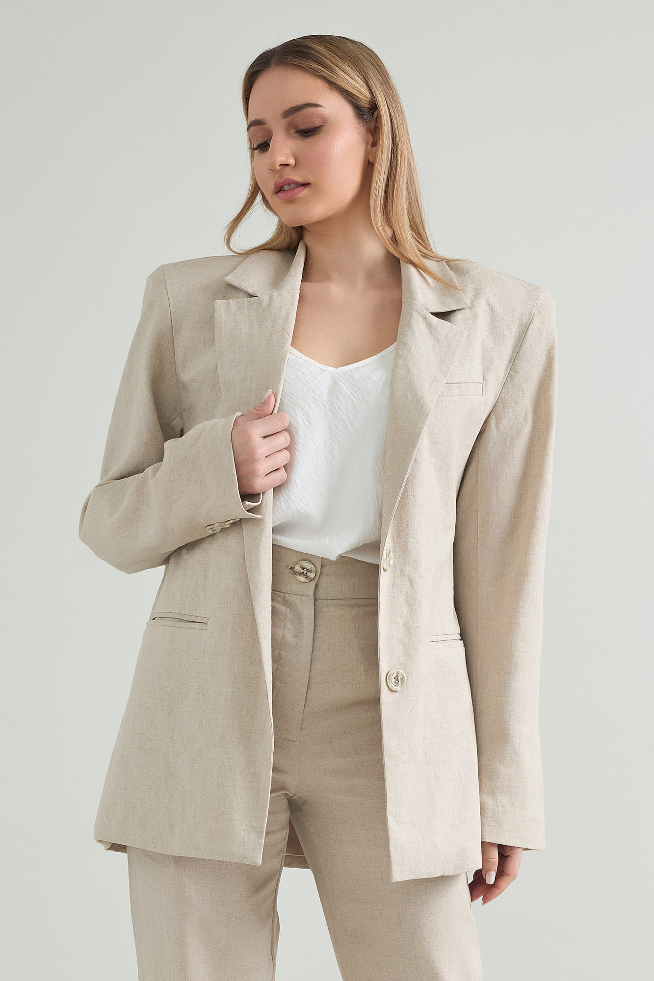 Picture of Oversized linen blazer