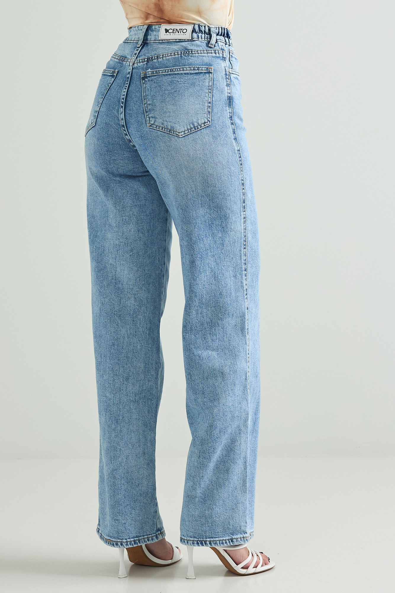 Picture of Denim pants with waistband