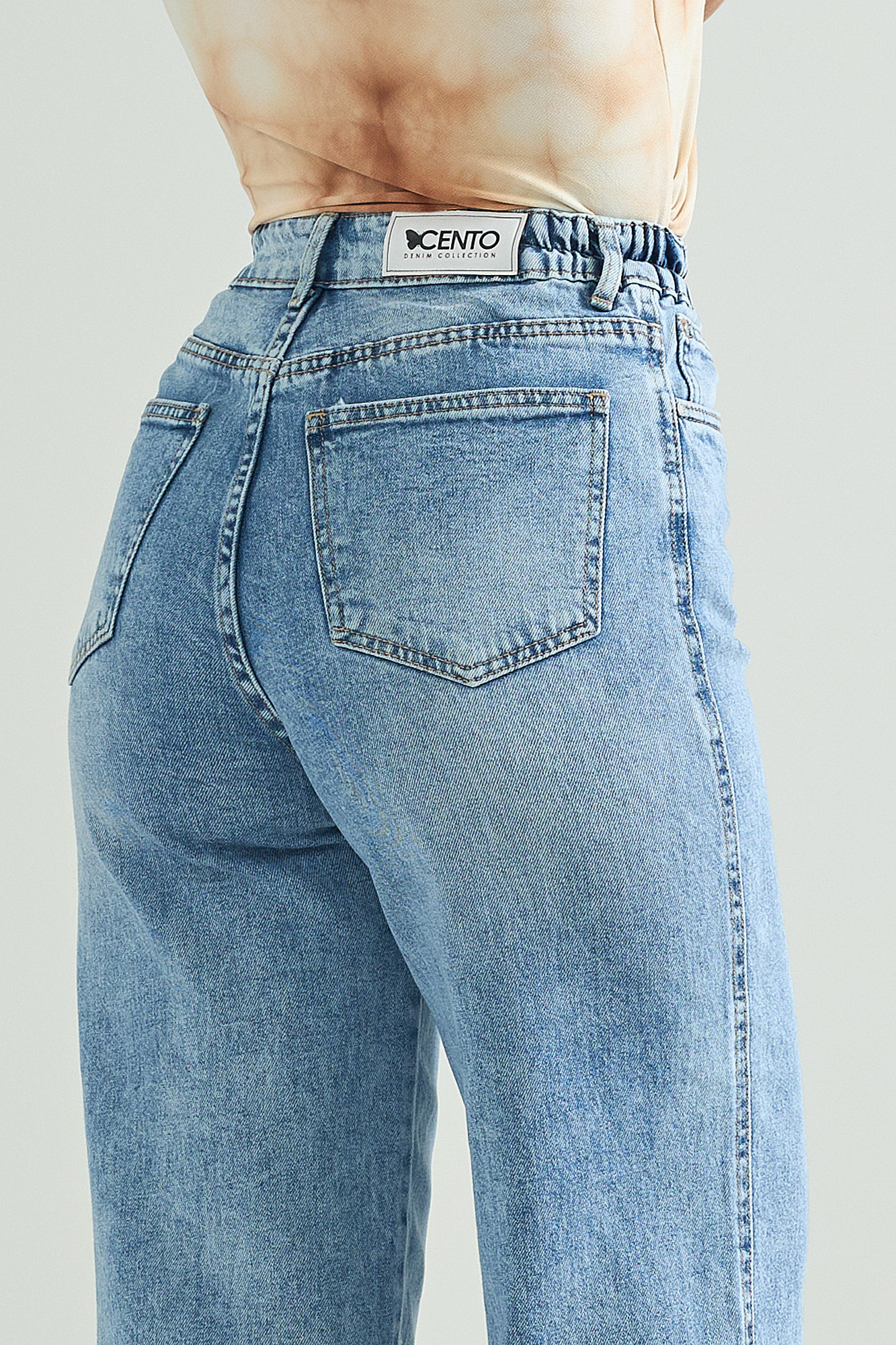 Picture of Denim pants with waistband