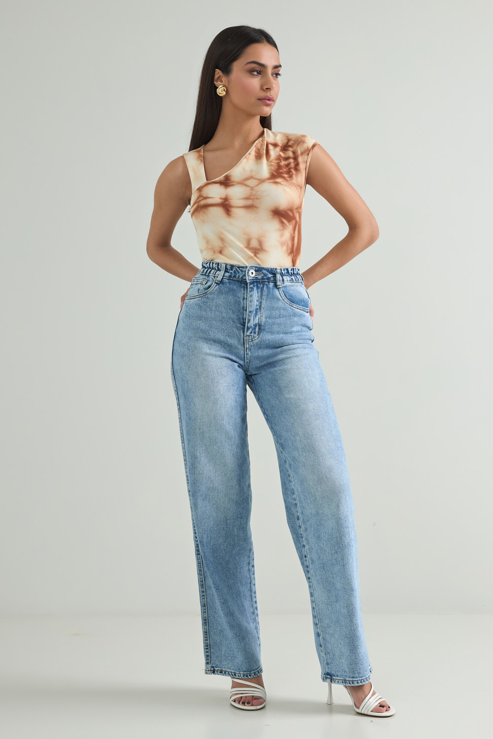 Picture of Denim pants with waistband