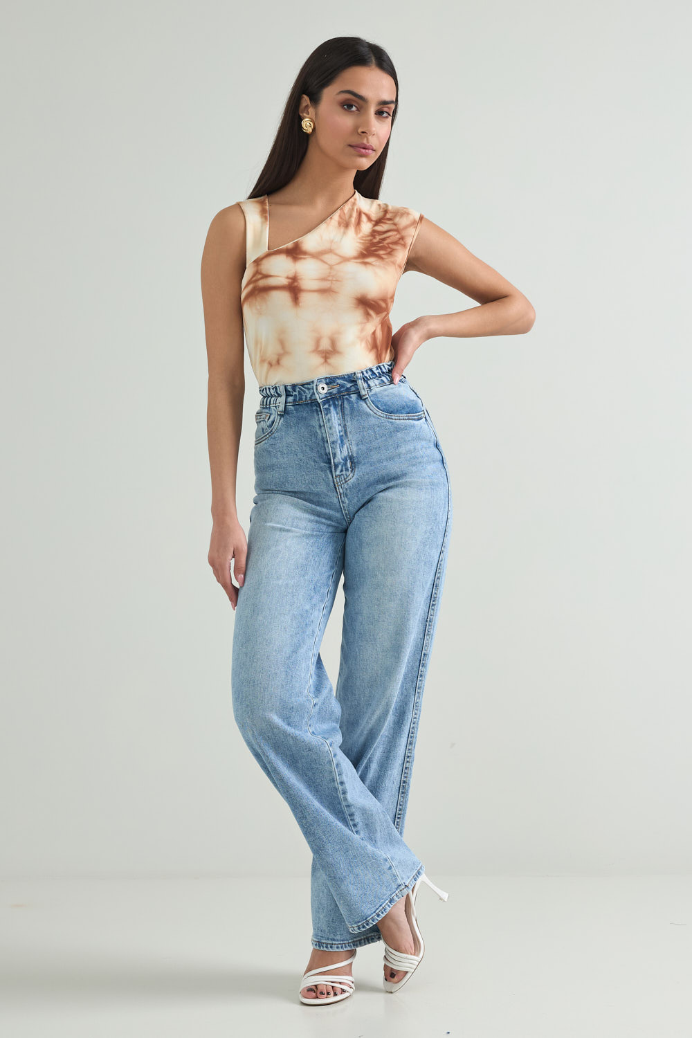Picture of Denim pants with waistband
