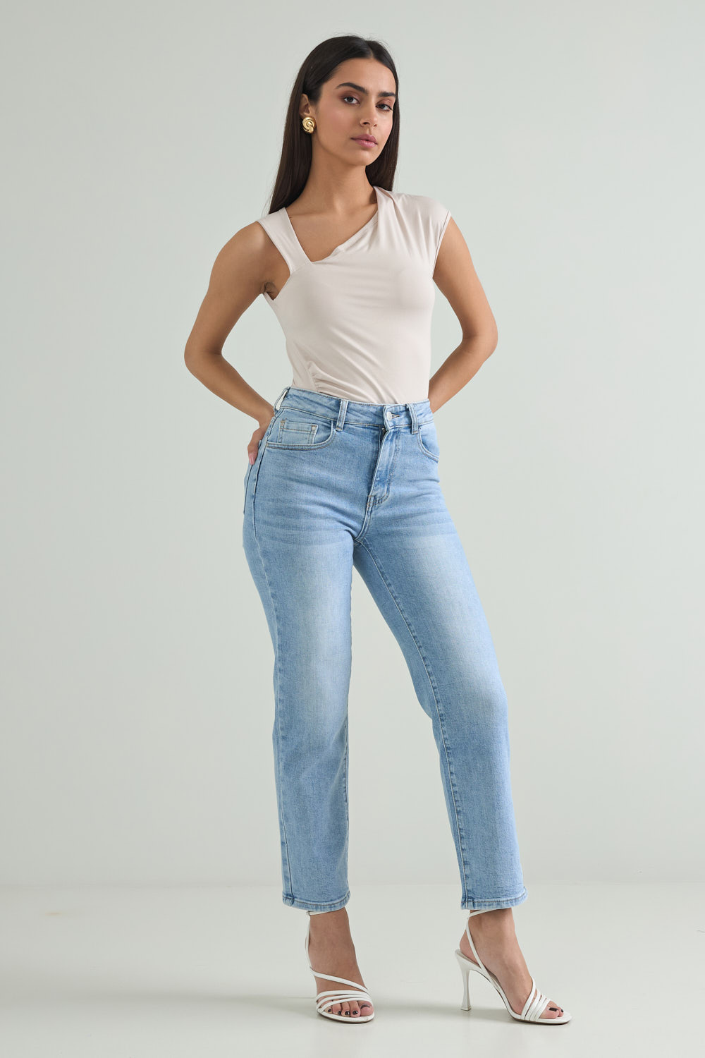 Picture of Highwaisted straight leg jeans