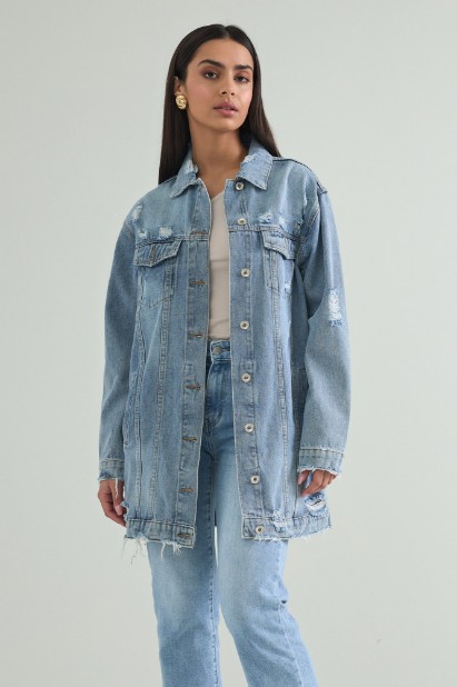 Picture of Denim jacket with rips