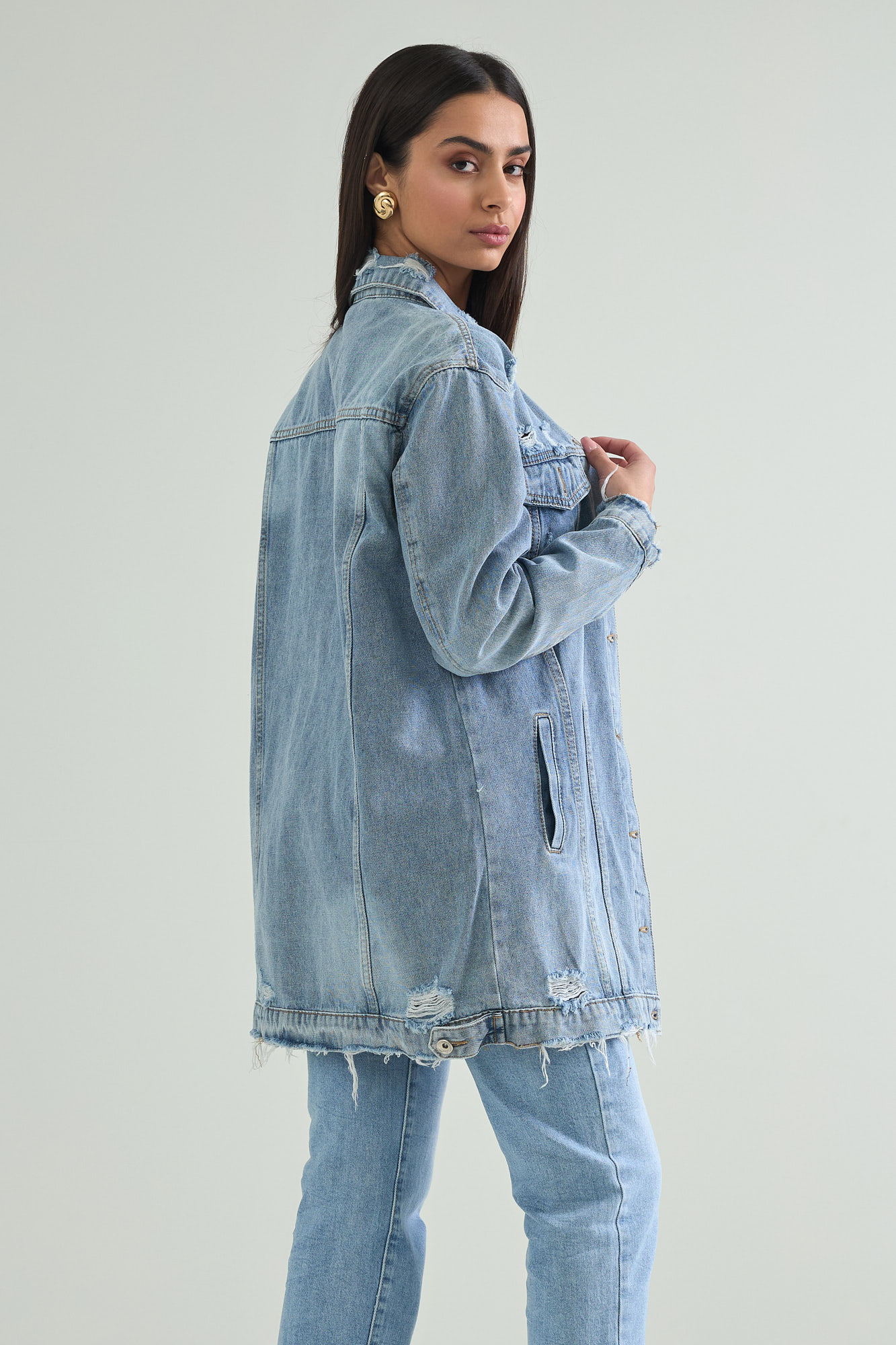 Picture of Denim jacket with rips