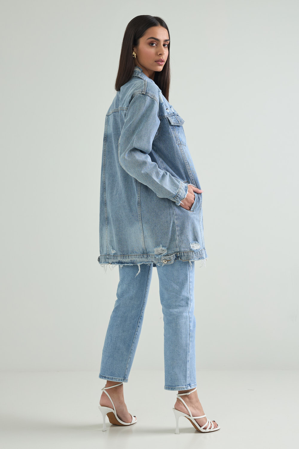 Picture of Denim jacket with rips